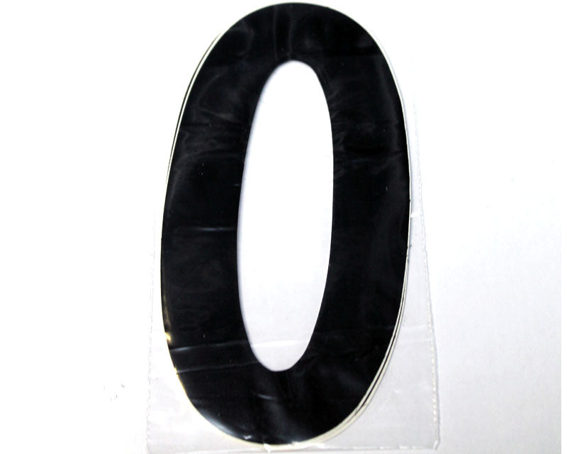 Adhesive Number 0 Black Pkt 4