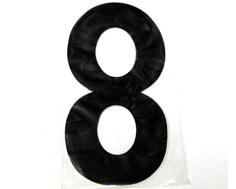 Adhesive Number 8 Black Pkt 4