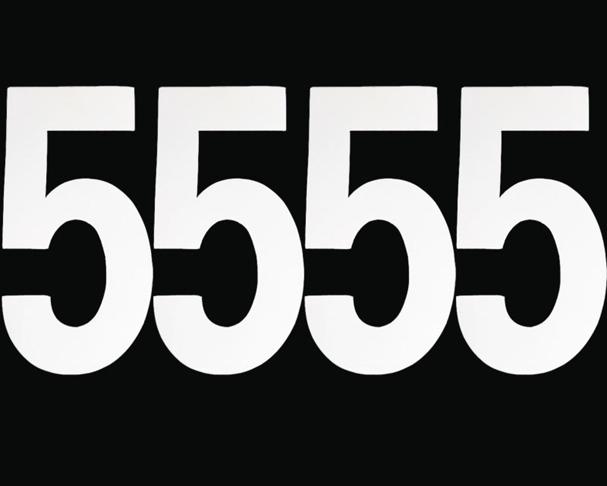 Adhesive Number 5 White Pkt 4