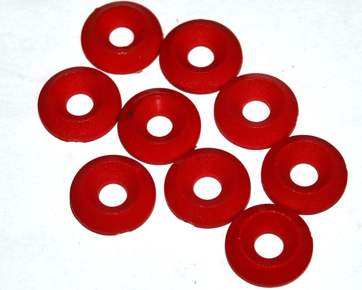 Countersunk Plastic Washer 17 X 6mm Red X 10