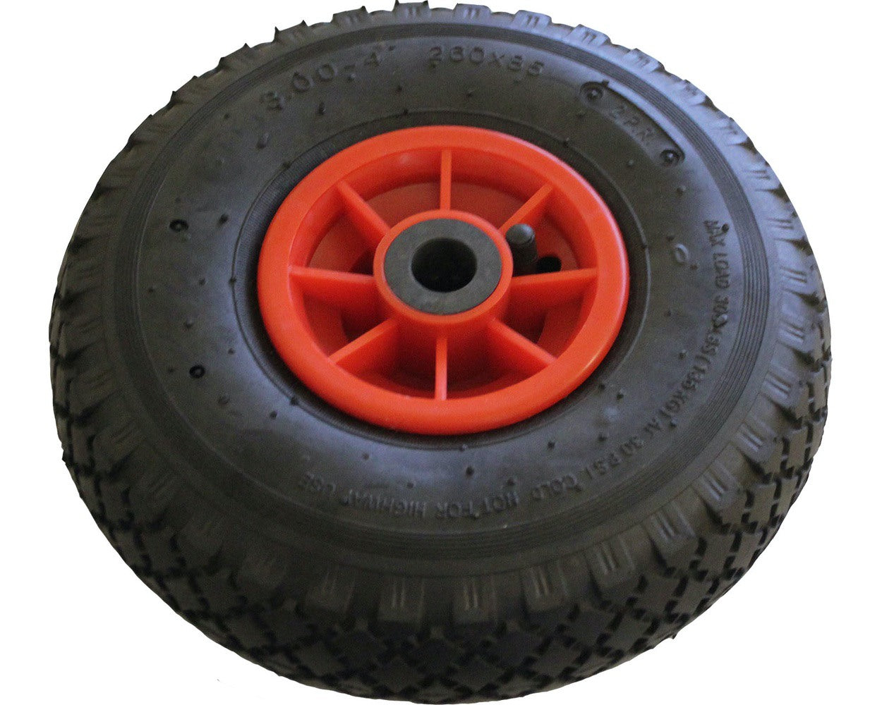 Steekwagenwiel rode kunststof velg 3.00-4 (260x85) | | Banden en meer Steekwagenwiel rode kunststof velg 3.00-4 (260x85) | | Banden en meer