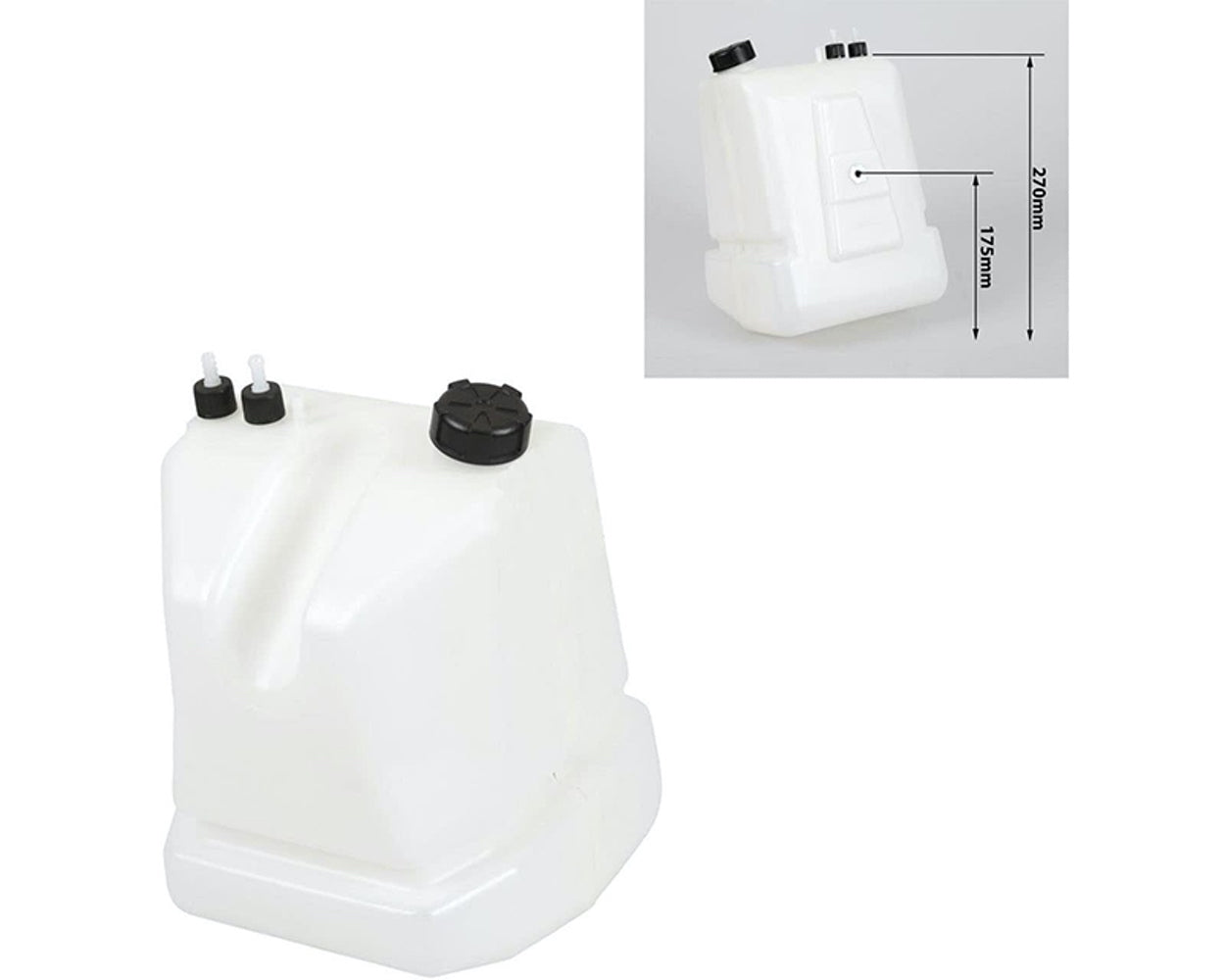 R/R Petrol Tank 8.5 Ltr Q/R With Black Caps