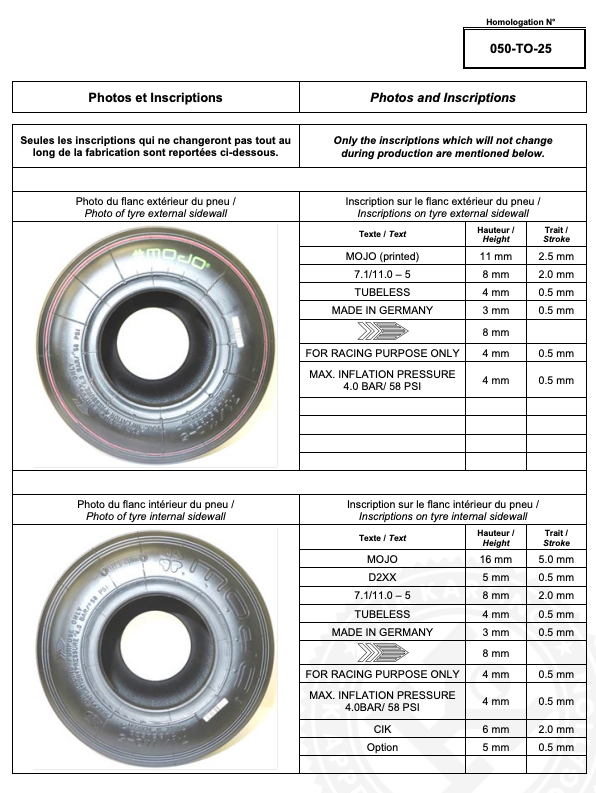 Mojo D2 Single Tyre Front Only