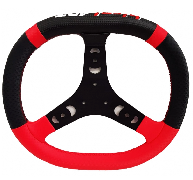 Freeline Aluminium Steering Wheel 340mm Leather HQ Birel Art