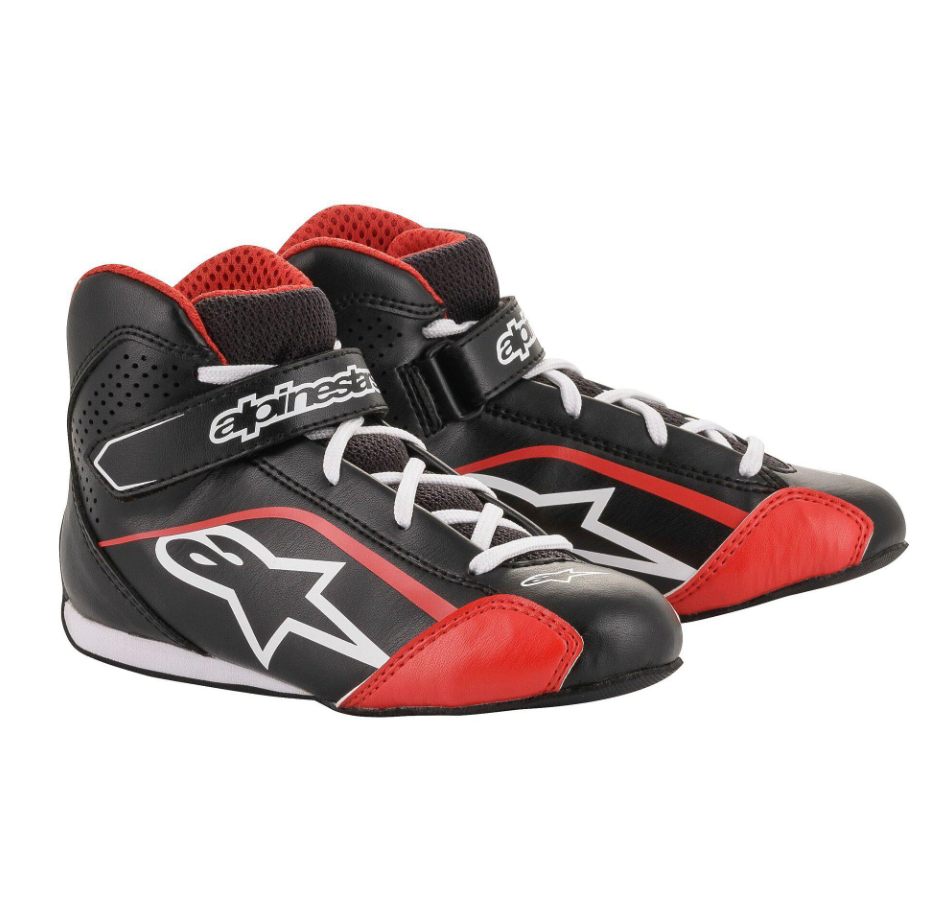 Alpinestars Tech-1 K Youth Shoes 2712518-123 Black/White/Red