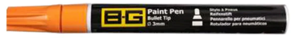 BG Tyre Paint Marker Pens 3mm Bullet Tip