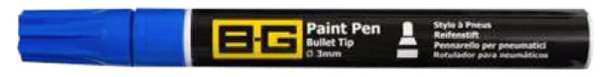 BG Tyre Paint Marker Pens 3mm Bullet Tip