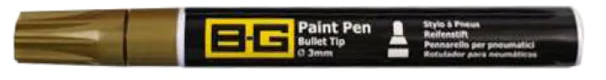 BG Tyre Paint Marker Pens 3mm Bullet Tip