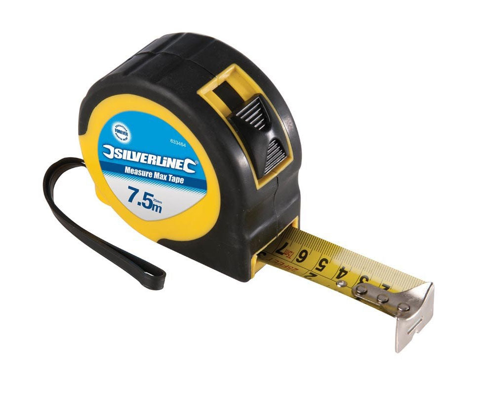 Silverline Tape Measure 7.5M / 25Ft X 25mm