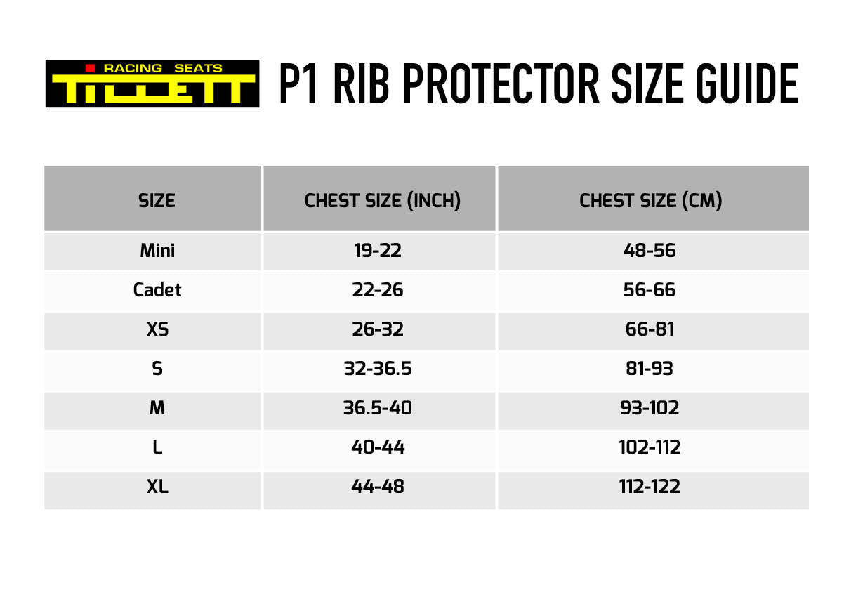 Tillett P1 Rib Protector 2021 Model Lady